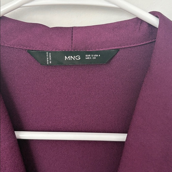 Mango (MNG) Silk Wrap Belt Dress Size 4 - Picture 8 of 9